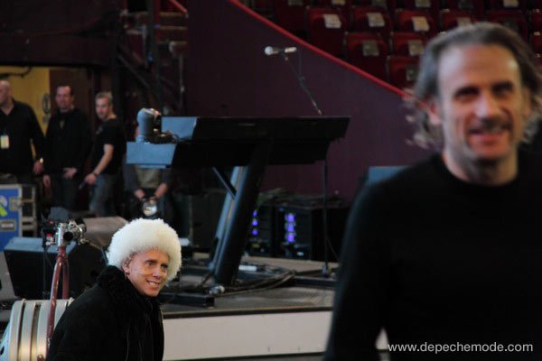 Martin Gore en la prueba de sonido