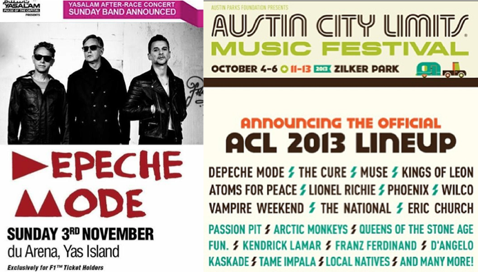Depeche Mode en Austin y Abu Dabi