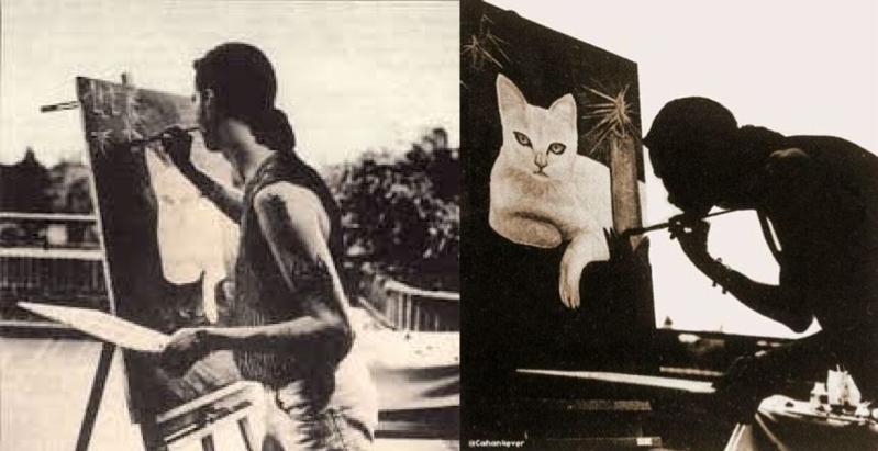 dave gahan pintando gato